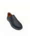 Men's Black 100% Genuine Leather Slip on Orthopedic Sole Daily Comfortable Laceless Shoes Vdz03003 - 6