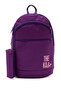00511-Purple 4-Compartment Laptop Sports Travel Functional School Backpack with Pen Holder - 3