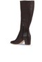Brown Leather Women's Heeled Boots 01Wr5104 - 4