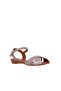 Silver Leather Women's Sandals 01Wn3808 - 2