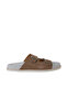 Tan Suede Men's Flat Slippers 10m102115 - 2