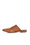 Tan Dark Leather Women's Flat Ballerinas - 3