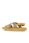 Yellow Straw Leather Women's Sandals 01Wy1011 - 4