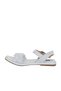 White Leather Women's Sandals 01Wu4124 - 4