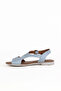 Blue Light Leather Women's Flat Sandals 01We2301 - 3