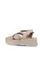 Gray Leather Women's Wedge Heeled Sandals 01Wy8205 - 5
