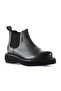 Gray Leather Women's Flat Boots 01Wt0502 - 2
