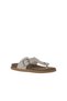 Gray Nubuck Men's Flip Flops 01Mu4733 - 3