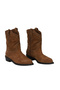 Tan Suede Women's Flat Boots 30Wb25526 - 2