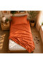 Single Bed Sheet Set 100% Cotton 160X240 cm Soft Orange Pillowcase Included - 2