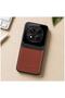 Xiaomi Redmi Note 14 Pro 5g Compatible Case Zebana Lens Leather Case Brown - 4