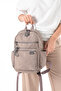 Sn 6002 Women's Shoulder Bag Handbag Water Resistant Parseut Fabric Sand - 3