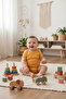 100% Organic Cotton Snap Fastener Short-Sleeved Baby Bodysuit 5-Pack - 8