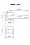 Matte Black Prism Square Rosette Wc-Bathroom Door Handle Set – 1 Set (2 Pieces Backplate/Frontplate) - 5