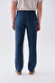 Men's Indigo Straight Fit Linen Trousers - 4