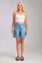Women's Five-Pocket Bleach Wash Lyocell Thin Denim Fabric Denim Skirt Bleach Wash