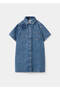 Midi denim elbise