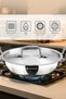 Argent 34cm 9.1L Tri-Ply Stainless Steel Deep Stir-Fry Pan Lid Healthy Cooking Induction Gas - 6