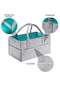 Foldable Diaper Caddy Organizer, Baby Storage Bag with Multiple Compartments - 6