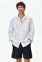 Regular Fit Linen-blend shorts