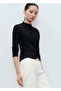 Ribbed T-Shirt with Scalloped Edges