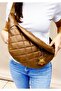 Genuine Leather Handmade Diamond Patterned Large Unisex Waist and Chest Freebag Bag