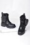 Black Kids Boots with Wallet Detail Ysn542