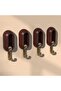 Telescopic Swivel Wall Hooks 4-Pack, Brown, Adhesive Heavy Duty, Double Sided for Bathroom and Kitch - 5