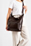 Women's Brown Large Size Multi-Compartment Leather Shoulder and Backpack Daily Use Multi-Purpose Bag - 4