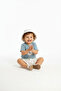 Baby Boy Summer Set with Shorts, Teddy Bear Embroidered Cotton (0-12 Months) - 4