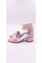 New Season Pink Single Strap Girls' Heeled Shoes - 3