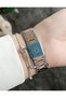 New Model Cut Glass Steel Bracelet Rose/Metallic Women Wristwatch + Zircon Stone Bracelet - 3