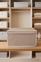 Set of 3 Mini Multi-Purpose Storage Boxes Cream Polka Dot Toy and Clothing Organizer Storage Box 30X40X25 cm - 2