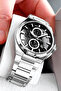 Functional Men's Wristwatch 3 Atm Water Resistant Silver Color Steel Band Cbk461