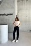 Women's High Waist Loose Baggy Fit Black Denim Pants - 5