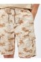 Cargo Shorts Camouflage Printed Cotton with Lace Waist Pocket Detail - 5