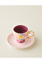 Rosalie New Bone China 4 Piece 2 Person Coffee Cup Set 100 ml Colorful - 4