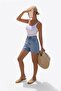 Savior of Summer Combinations High Waist Light Blue Full-Fit Denim Shorts