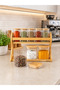 8-Piece Borosilicate Glass Stylish Spice Container Set with Bamboo Lids and Stands - 2
