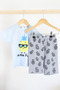 Boys' Eyeglasses Model Cotton Shorts 2-Piece Set - 4