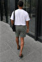 Men's Premium Jogger Relax Fit Khaki Short Combed Cotton Shorts - 6