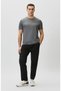 Antrasit Pike Desen Basic T-shirt - 2