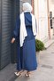 Beli Lace Detailed Skirted Denim Suit Dark Blue Msv19198 - 4