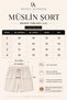 100% Cotton Muslin Shorts Women's Summer Comfortable Fit Elastic Pocket Detail City Size - 6