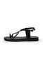 Hanna Black Color Ringed Women's Sandals - 5