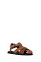 Women's Mink Ankle Buckle Suede Leather Sandals 26Sfd341910 - 7