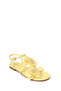 Women's Yellow Ankle Buckle Floral Sandals 26Sfd441718 - 8