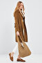 Sardinia Women's Camel Suede Leather Trench Coat 24Sgd518010 - 7