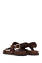 Women's Brown Stone Suede Leather Sandals 26Sfd550110 - 7