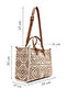 حزام طويل نسائي من قماش Camel منقوش حقيبة si 26SBD24316F - 3
